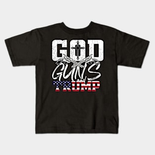 God-Guns-Trump Kids T-Shirt